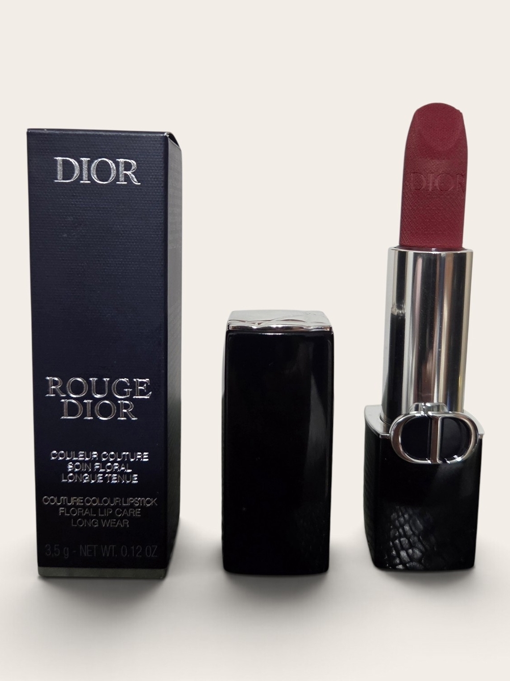 Dior Rouge Dior Velvet Refillable Lipstick "Verone" 624 - Full Size NIB
